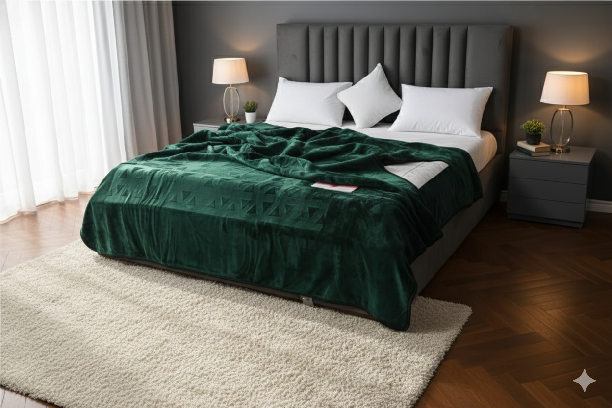 SERENA DUO 2 PLY BLANKET G18_108Green